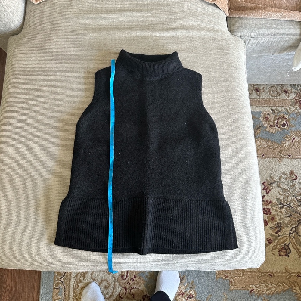 Aritzia Babaton Merino Wool Black Sleeveless Turtleneck - Picture 8 of 12